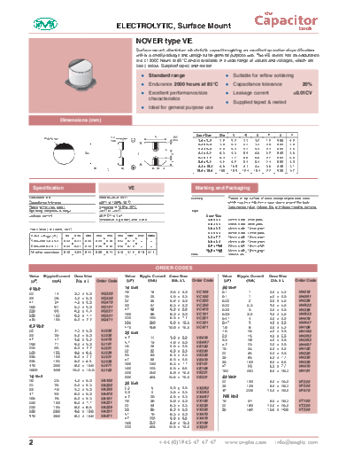Nover Nover [smd] VE Series  . Electronic Components Datasheets Passive components capacitors Nover Nover [smd] VE Series.pdf