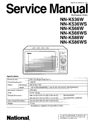 NATIONAL nn-k536w 213  NATIONAL Micro Wave nn-k536w_213.pdf