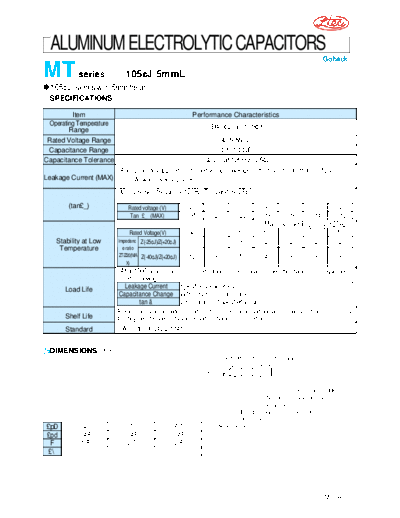 Ltec Ltec [radial] MT series  . Electronic Components Datasheets Passive components capacitors Ltec Ltec [radial] MT series.pdf