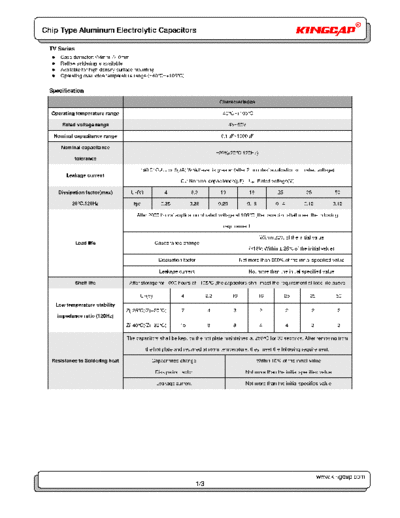 Kingcap [smd] TV Series  . Electronic Components Datasheets Passive components capacitors Kingcap Kingcap [smd] TV Series.pdf