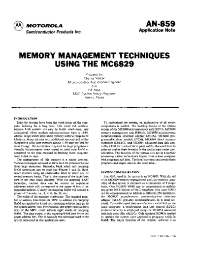 motorola AN859 Memory Mangagement Techniques Using The MC6829 May82  motorola _appNotes AN859_Memory_Mangagement_Techniques_Using_The_MC6829_May82.pdf