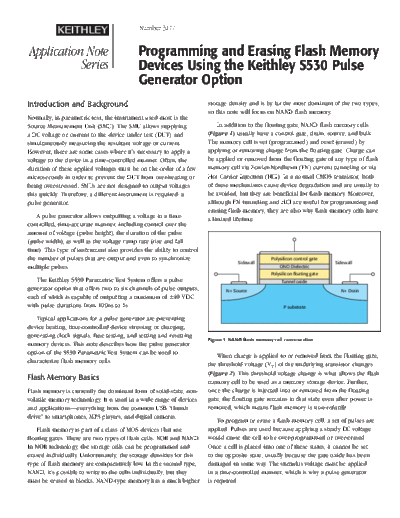 Keithley S530 FlashMemPulseAppNote  Keithley SCS S530 S530 FlashMemPulseAppNote.pdf