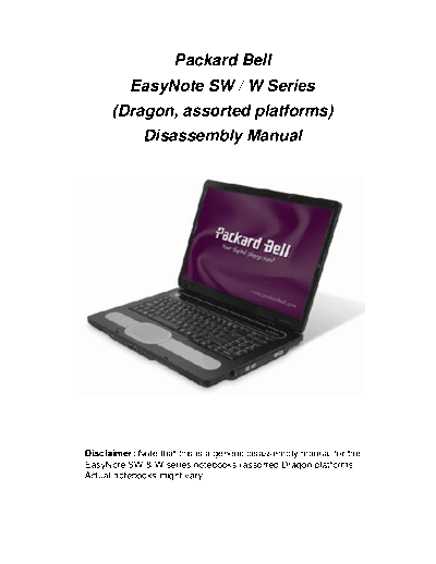 PACKARD BELL easynote sw w  PACKARD BELL Laptop easynote sw w.pdf