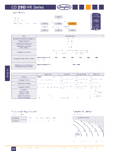 Jianghai [snap-in] HR Series  . Electronic Components Datasheets Passive components capacitors Jianghai Jianghai [snap-in] HR Series.pdf