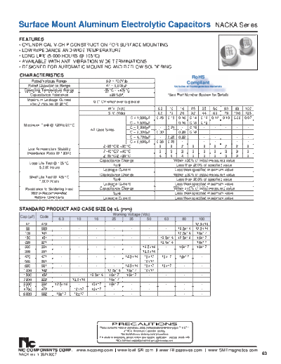 NIC NIC [smd] NACKA Series  . Electronic Components Datasheets Passive components capacitors NIC NIC [smd] NACKA Series.pdf