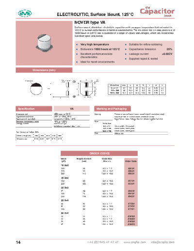 Nover Nover [smd] VA Series  . Electronic Components Datasheets Passive components capacitors Nover Nover [smd] VA Series.pdf