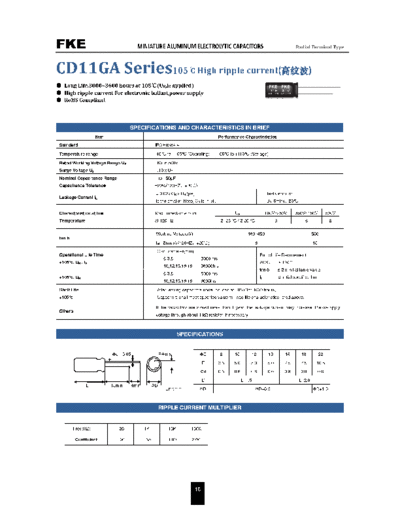 FKE [radial thru-hole] CD11GA Series  . Electronic Components Datasheets Passive components capacitors FKE FKE [radial thru-hole] CD11GA Series.pdf
