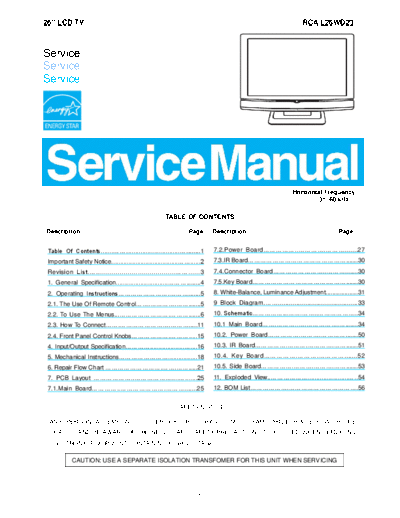 RCA RCA+L26WD23  RCA LCD L26WD23 RCA+L26WD23.pdf