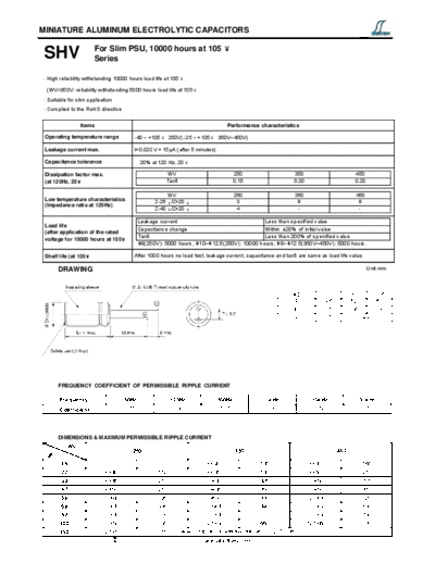 Decon [radial thru-hole] SHV Series  . Electronic Components Datasheets Passive components capacitors Decon Decon [radial thru-hole] SHV Series.pdf