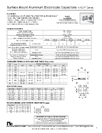 NIC NIC [smd] NACVF Series  . Electronic Components Datasheets Passive components capacitors NIC NIC [smd] NACVF Series.pdf