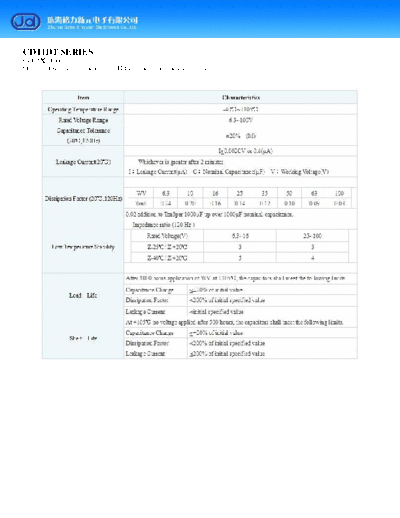 J.d [Gree] J.d [radial thru-hole] CD11DT Series  . Electronic Components Datasheets Passive components capacitors J.d [Gree] J.d [radial thru-hole] CD11DT Series.pdf