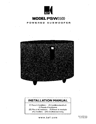 KEF hfe kef psw3500  KEF Audio PSW-3500 hfe_kef_psw3500.pdf