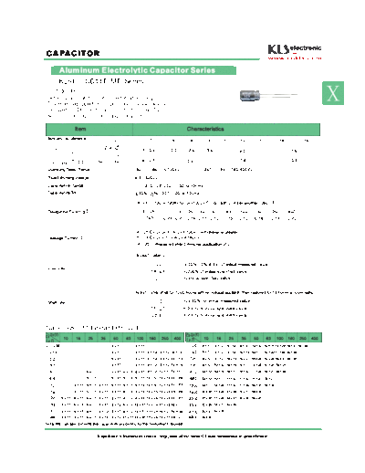 KLS 2012 [radial thru-hole] MT Series  . Electronic Components Datasheets Passive components capacitors KLS KLS 2012 [radial thru-hole] MT Series.pdf