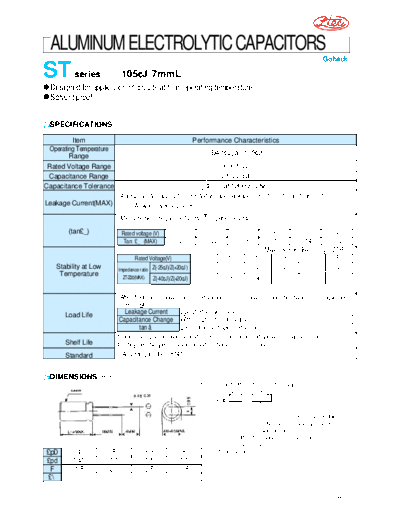 Ltec [radial] ST series  . Electronic Components Datasheets Passive components capacitors Ltec Ltec [radial] ST series.pdf