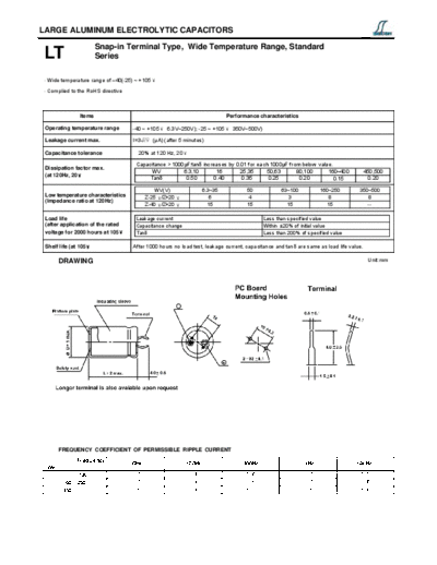 Decon [snap-in] LT Series  . Electronic Components Datasheets Passive components capacitors Decon Decon [snap-in] LT Series.pdf