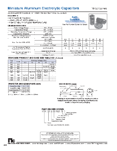 NIC [radial thru-hole] NRSJ Series  . Electronic Components Datasheets Passive components capacitors NIC NIC [radial thru-hole] NRSJ Series.pdf