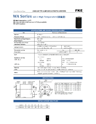 FKE [screw-terminal] WA Series Series  . Electronic Components Datasheets Passive components capacitors FKE FKE [screw-terminal] WA Series Series.pdf