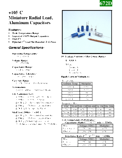 Barker Microfarads [BMI] Barker Microfarads [radial thru-hole] 672D Series  . Electronic Components Datasheets Passive components capacitors Barker Microfarads [BMI] Barker Microfarads [radial thru-hole] 672D Series.pdf