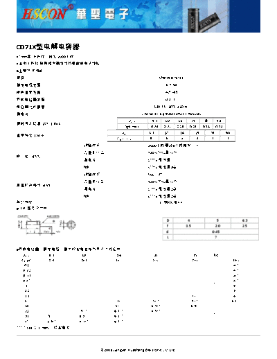 HSCON [radial thru-hole] CD71X Series  . Electronic Components Datasheets Passive components capacitors HSCON HSCON [radial thru-hole] CD71X Series.pdf