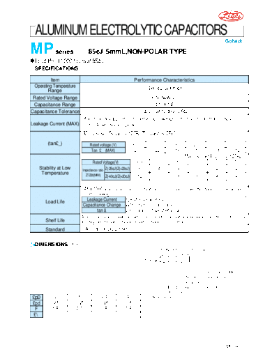 Ltec [bipolar radial] MP series  . Electronic Components Datasheets Passive components capacitors Ltec Ltec [bipolar radial] MP series.pdf