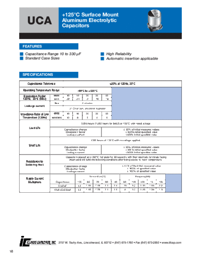 Illinois [SMD] UCA series  . Electronic Components Datasheets Passive components capacitors Illinois illinois [SMD] UCA series.pdf