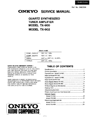 ONKYO hfe onkyo tx-900 902 service en  ONKYO Audio TX-900 hfe_onkyo_tx-900_902_service_en.pdf
