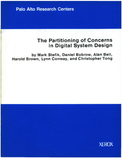 xerox VLSI-81-3 The Partitioning of Concerns in Digital System Design  xerox parc techReports VLSI-81-3_The_Partitioning_of_Concerns_in_Digital_System_Design.pdf