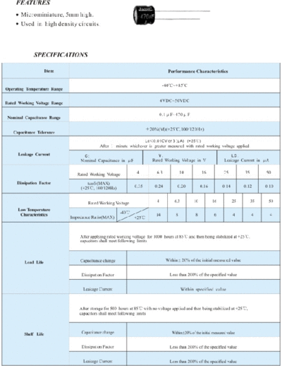 Lscon (Wanko] Lscon [radial thru-hole] SS Series  . Electronic Components Datasheets Passive components capacitors Lscon (Wanko] Lscon [radial thru-hole] SS Series.pdf