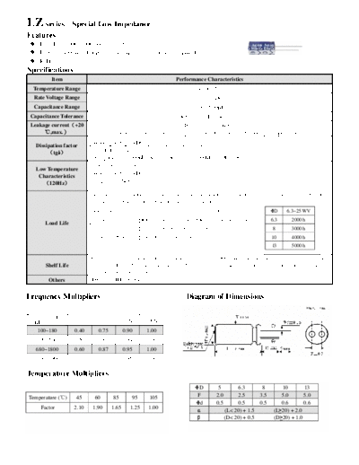 Acon [radial thru-hole] LZ Series  . Electronic Components Datasheets Passive components capacitors Acon Acon [radial thru-hole] LZ Series.pdf