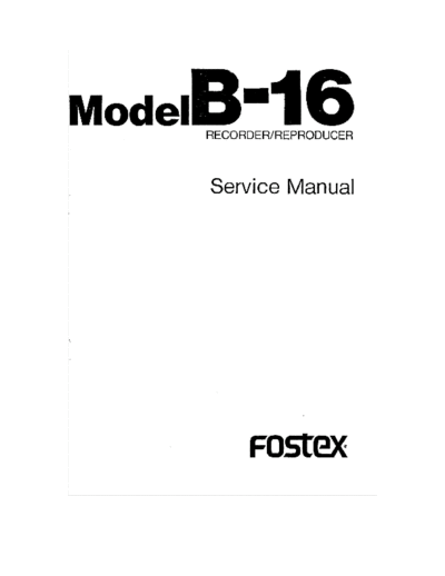 FOSTEX Fostex B-16 B16 sm  FOSTEX Audio B-16 Fostex_B-16_B16_sm.pdf