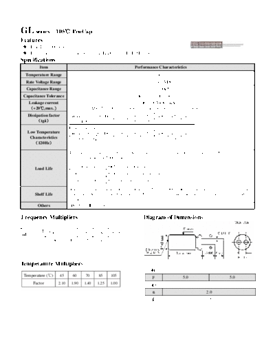 Acon [radial thru-hole] GL Series  . Electronic Components Datasheets Passive components capacitors Acon Acon [radial thru-hole] GL Series.pdf