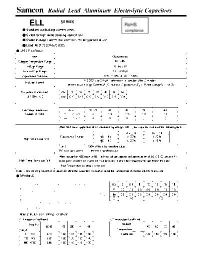 Samcon [radial thru-hole] ELL Series  . Electronic Components Datasheets Passive components capacitors Samcon Samcon [radial thru-hole] ELL Series.pdf