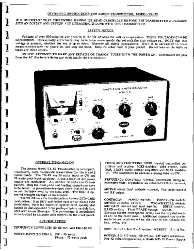 AMECO tx62  . Rare and Ancient Equipment AMECO TX62 tx62.pdf