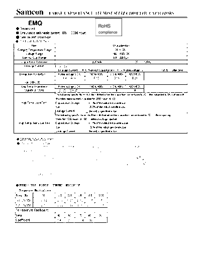 Samcon [snap-in] EMQ Series  . Electronic Components Datasheets Passive components capacitors Samcon Samcon [snap-in] EMQ Series.pdf
