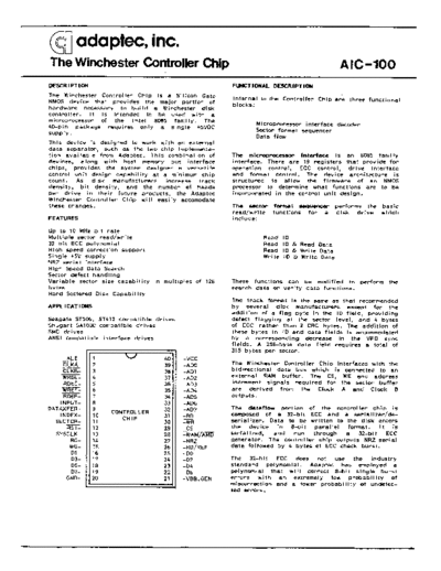 adaptec AIC-100 dataSheet  adaptec asic AIC-100_dataSheet.pdf