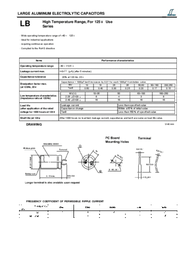 Decon [snap-in] LB Series  . Electronic Components Datasheets Passive components capacitors Decon Decon [snap-in] LB Series.pdf