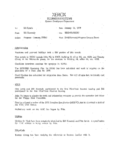 xerox 19790124 Progress January IODU  xerox sdd memos_1979 19790124_Progress_January_IODU.pdf