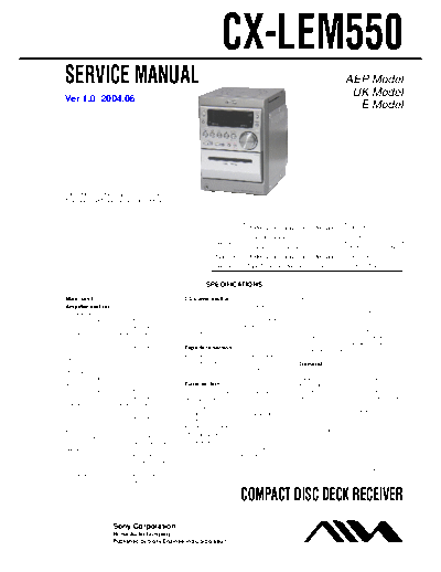 AIWA hfe   cx-lem550 service en  AIWA Audio CX-LEM550 hfe_aiwa_cx-lem550_service_en.pdf