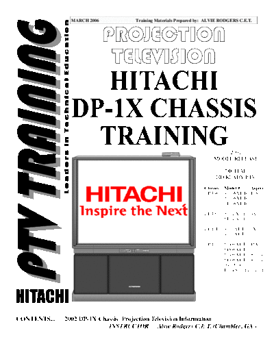 Hitachi Hitachi DP1X Training Manual [TM]  Hitachi Monitor Hitachi_DP1X_Training_Manual_[TM].pdf