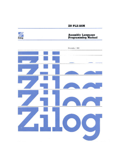 zilog Z8 Assembly Language Programming Manual Dec80  zilog z8 Z8_Assembly_Language_Programming_Manual_Dec80.pdf