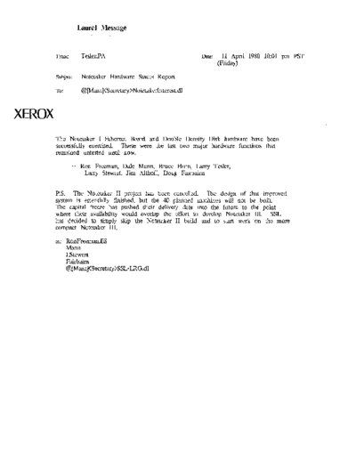 xerox 19800411 Notetaker Hardware Status Report  xerox notetaker memos 19800411_Notetaker_Hardware_Status_Report.pdf