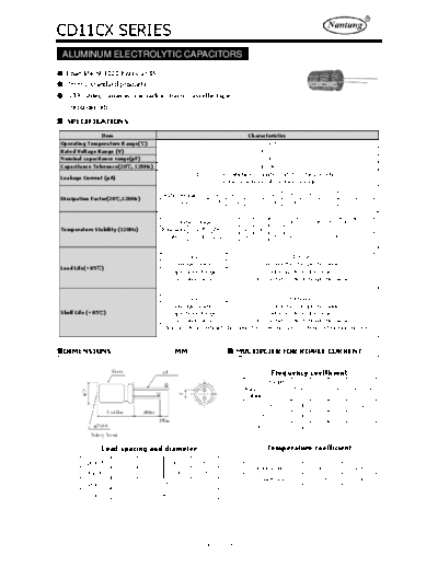 Nantung [radial thru-hole] CD11CX Series  . Electronic Components Datasheets Passive components capacitors Nantung Nantung [radial thru-hole] CD11CX Series.pdf