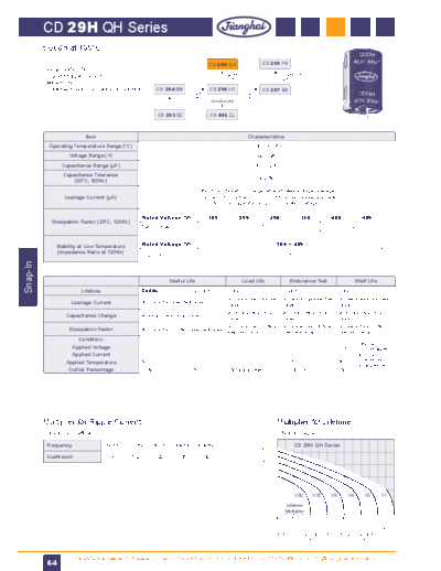 Jianghai [snap-in] QH Series  . Electronic Components Datasheets Passive components capacitors Jianghai Jianghai [snap-in] QH Series.pdf
