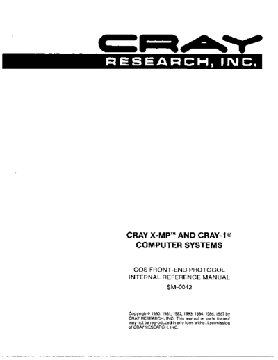 cray SM-0042-COS Front end Protocol Internal reference Manual-XMP and CRAY 1-1987.OCR  cray COS SM-0042-COS_Front_end_Protocol_Internal_reference_Manual-XMP_and_CRAY_1-1987.OCR.pdf