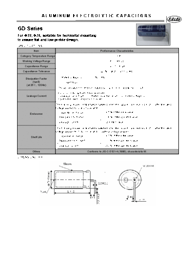 Elite [snap-in] GD Series  . Electronic Components Datasheets Passive components capacitors Elite Elite [snap-in] GD Series.pdf