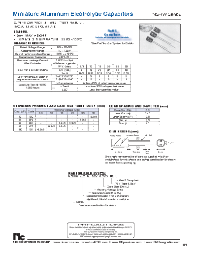NIC [radial thru-hole] NSRW Series  . Electronic Components Datasheets Passive components capacitors NIC NIC [radial thru-hole] NSRW Series.pdf
