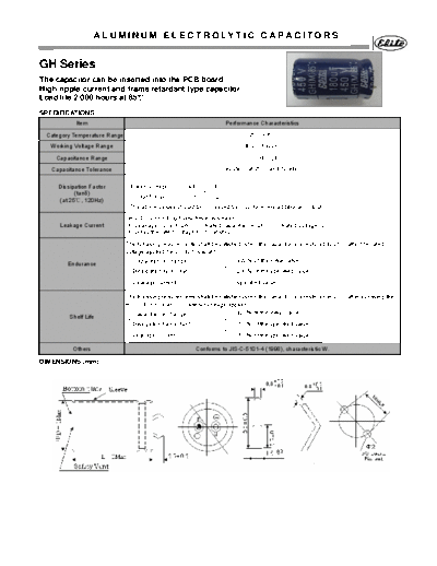 Elite [snap-in] GH Series  . Electronic Components Datasheets Passive components capacitors Elite Elite [snap-in] GH Series.pdf