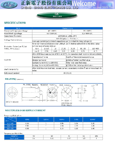 Chhsi [snap-inl] 2004 SK series  . Electronic Components Datasheets Passive components capacitors Chhsi Chhsi [snap-inl] 2004 SK series.pdf