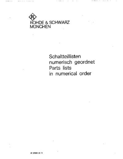 Rohde & Schwarz Liste Composants  Rohde & Schwarz swob5 Liste Composants.pdf