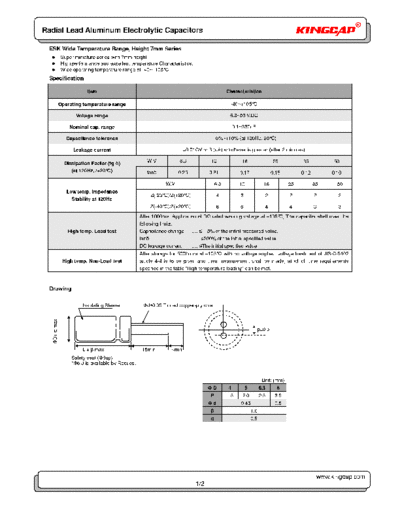 Kingcap [radial] ESK Series  . Electronic Components Datasheets Passive components capacitors Kingcap Kingcap [radial] ESK Series.pdf